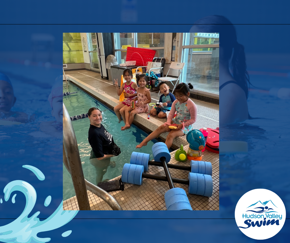 a group of kids learning to swim at hudson valley swim brandon