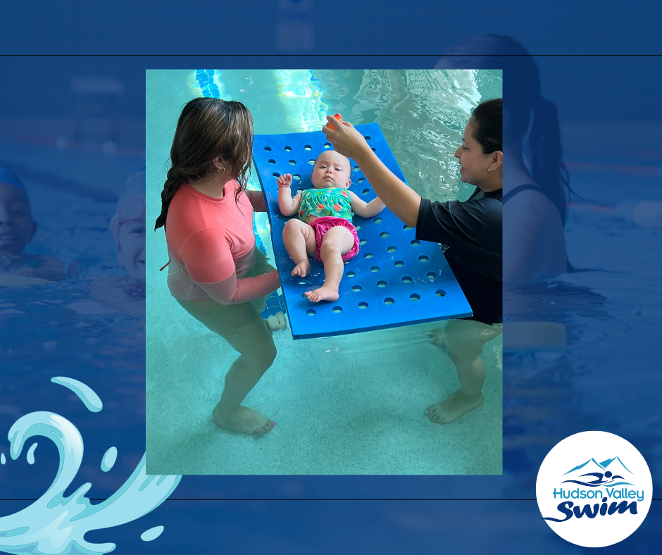 infant on floating pad